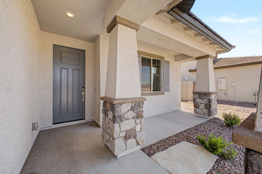 Exterior details and patio area of a home in Windstone Ranch North, Surprise (Image 2). Exterior details and patio area of a home in Windstone Ranch North, Surprise (Image 2).