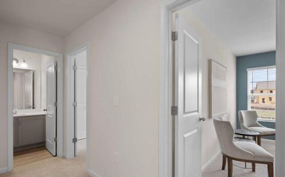 Furnished interior view inside a new home in Walden Park - The Retreat, Jonesboro (Image 12). Furnished interior view inside a new home in Walden Park - The Retreat, Jonesboro (Image 12).