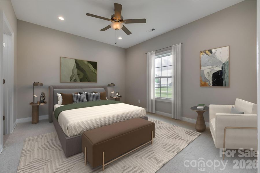 Representative photo of same build. Layout reversed per attached floorplan. Colors and selections may differ. Virtually staged.