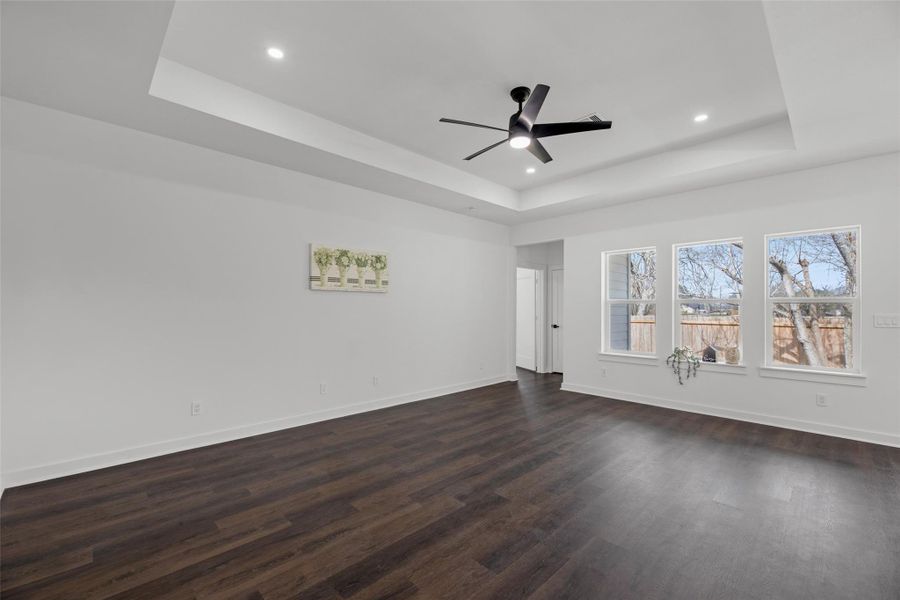 Clean, open feel with a neutral color palette, perfect for personalization.