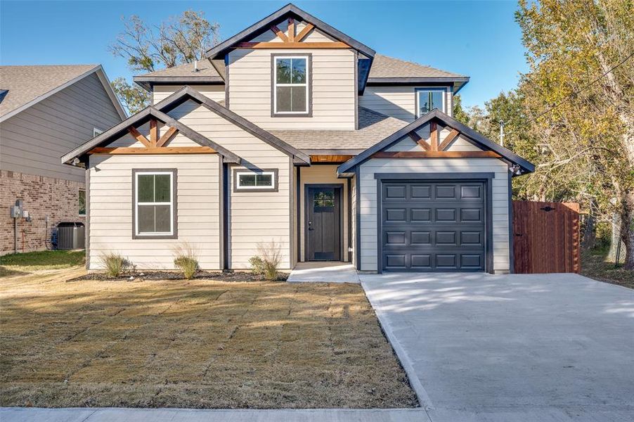 Front exterior of a new home in , Gainesville, TX, highlighting curb appeal (Image 1). Front exterior of a new home in , Gainesville, TX, highlighting curb appeal (Image 1).