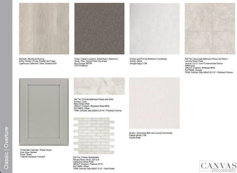 Design Selections. Home is currently under construction, selections subject to change.