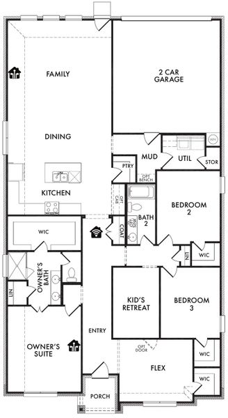 2D floor plan layout of this home in Redden Farms, Midlothian, TX (Image 3). 2D floor plan layout of this home in Redden Farms, Midlothian, TX (Image 3).