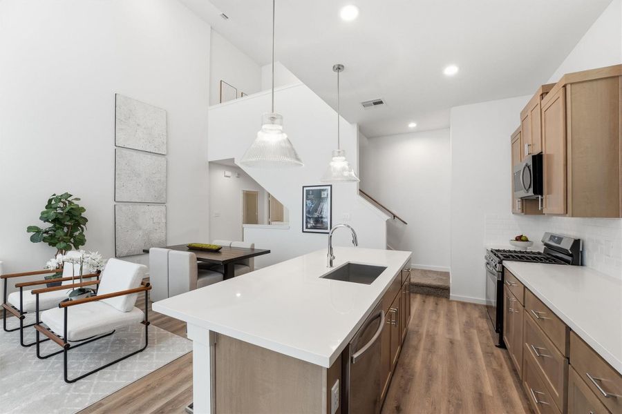 Furnished interior view inside a new home in Highland Commons, Houston (Image 7).
