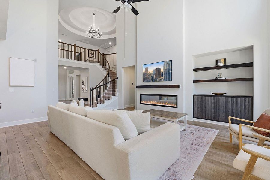 Furnished interior view inside a new home in Parmer Ranch, Georgetown (Image 14). Furnished interior view inside a new home in Parmer Ranch, Georgetown (Image 14).