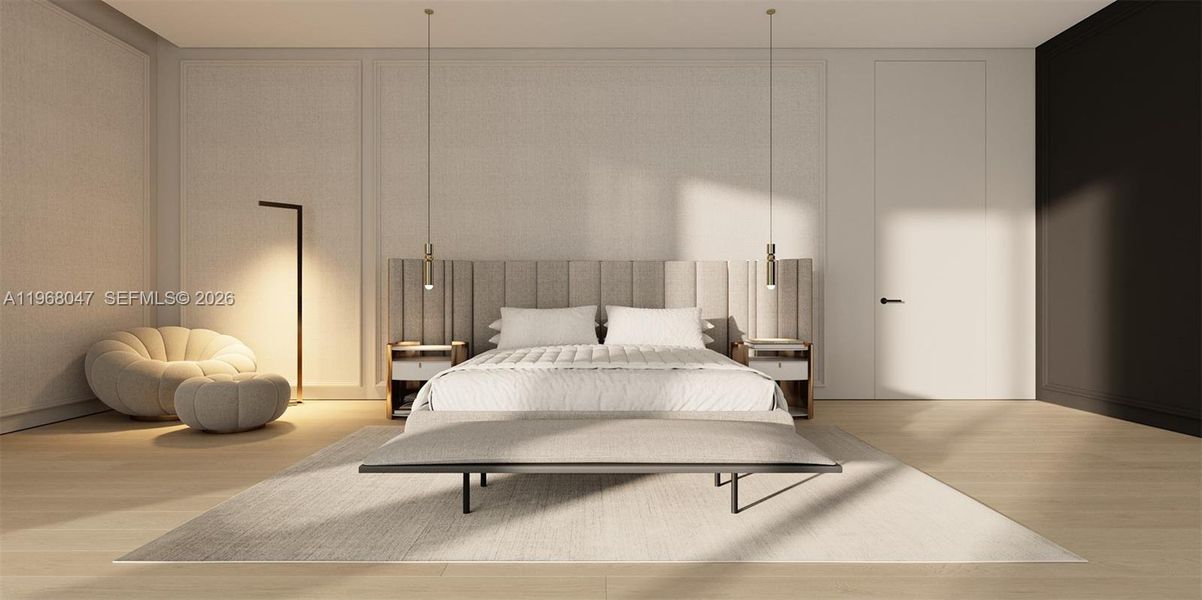 Furnished interior view inside a new home in , Miami (Image 6). Furnished interior view inside a new home in , Miami (Image 6).