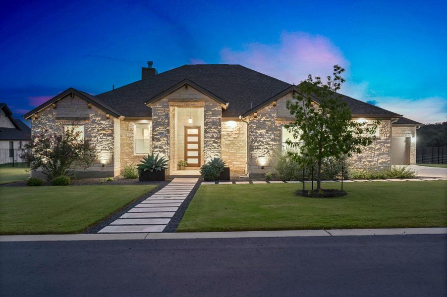 Front exterior of a new home in , Georgetown, TX, highlighting curb appeal (Image 22).