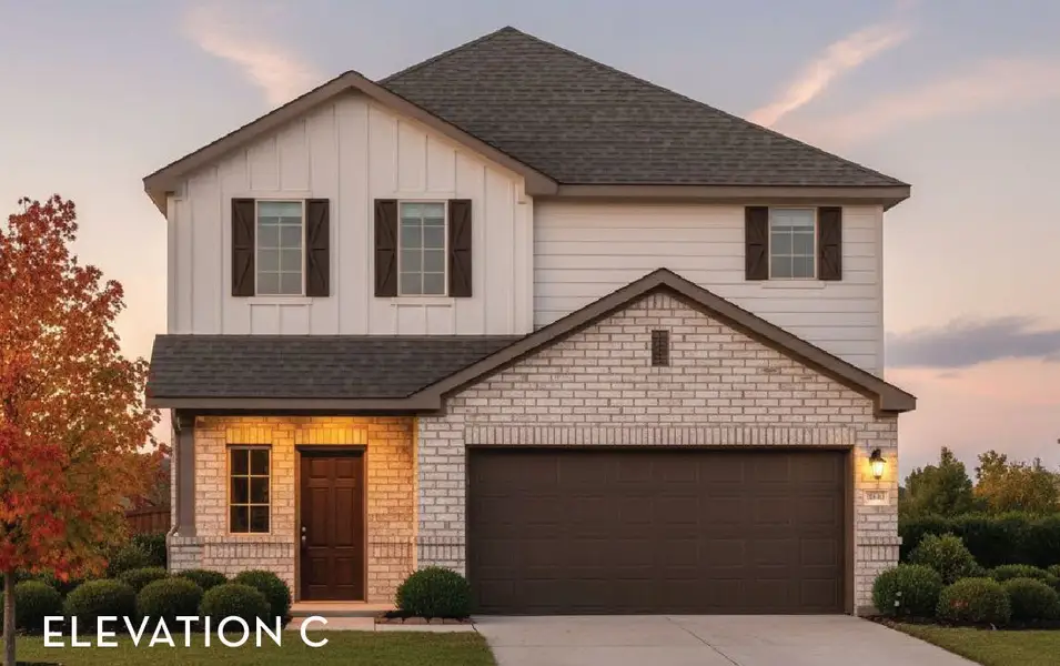 Representative exterior photo of a completed home built from the Alder by CastleRock Communities in Lone Oak, San Antonio, TX (Image 4).