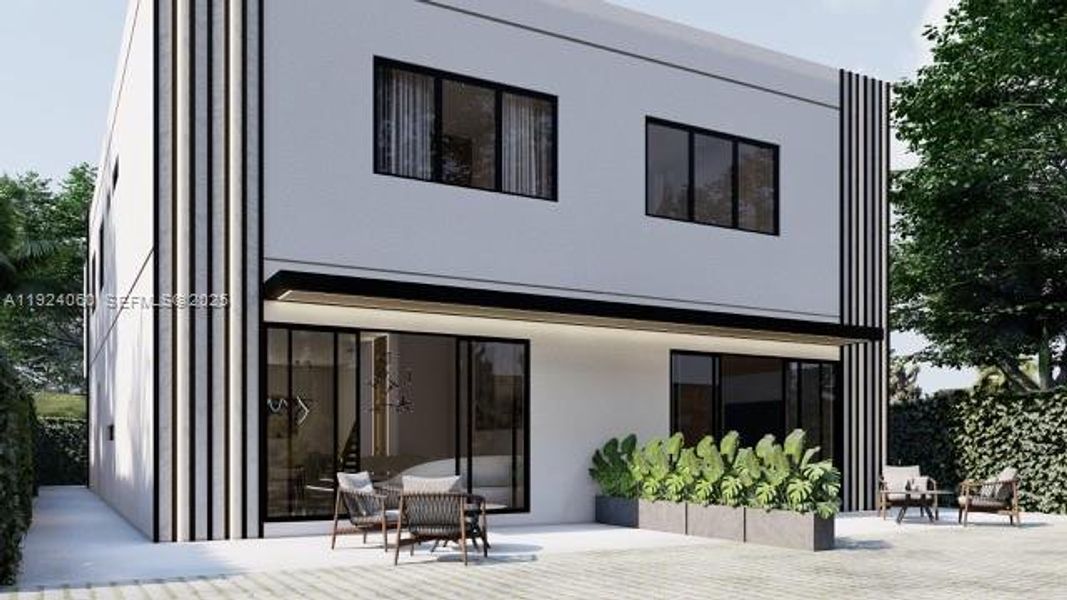 Exterior details and patio area of a home in , Miami (Image 4). Exterior details and patio area of a home in , Miami (Image 4).