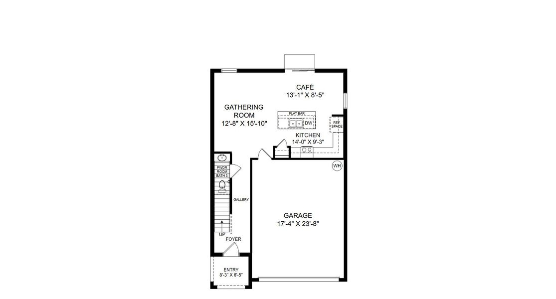 2D floor plan layout for the Blakely by Highland Homes of Florida in Touchstone, Lakeland, FL (Image 3).
