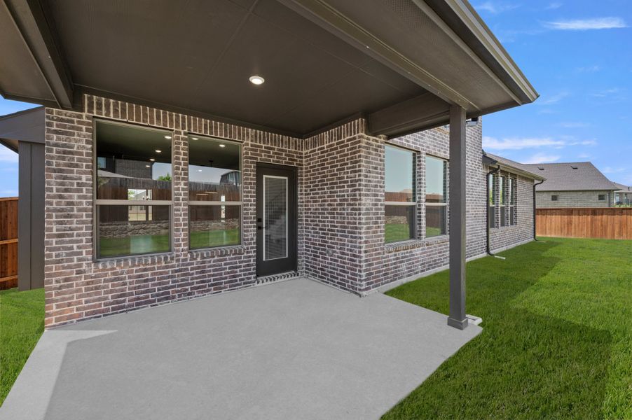 Exterior details and patio area of a home in Redden Farms, Midlothian (Image 3). Exterior details and patio area of a home in Redden Farms, Midlothian (Image 3).