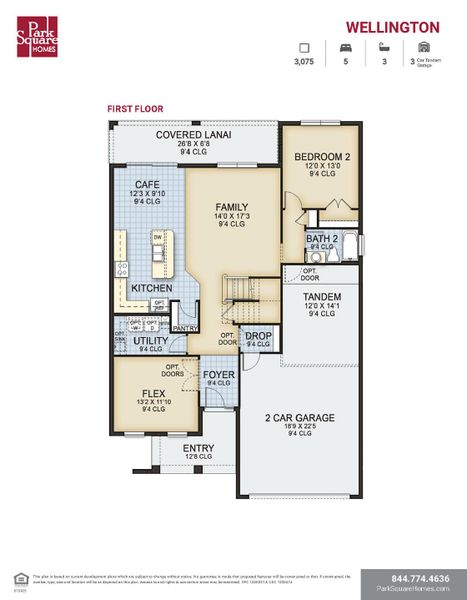 2D floor plan layout for the Wellington by Park Square Residential in Summerbrooke, Mount Dora, FL (Image 3). 2D floor plan layout for the Wellington by Park Square Residential in Summerbrooke, Mount Dora, FL (Image 3).