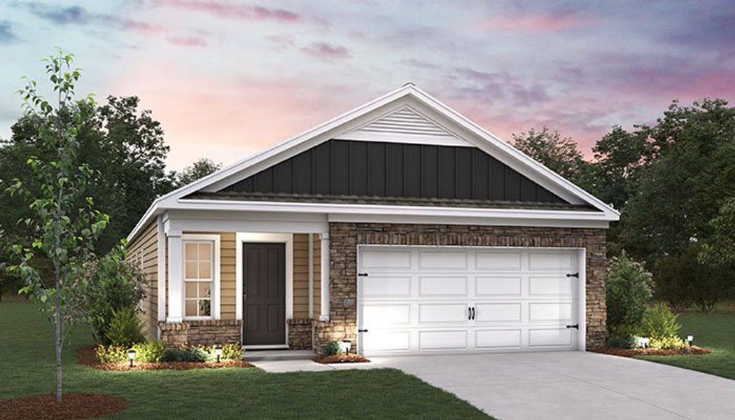 Representative exterior photo of a completed home built from the Burke by D.R. Horton in Valley View, Waynesville, NC (Image 8).