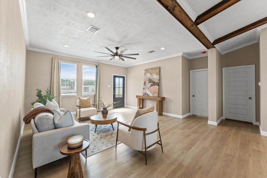 Furnished interior view inside a new home in , Huffman (Image 15). Furnished interior view inside a new home in , Huffman (Image 15).