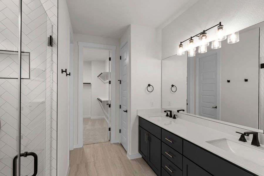 Furnished interior view inside a new home in Terrace Collection at Lariat, Liberty Hill (Image 17).