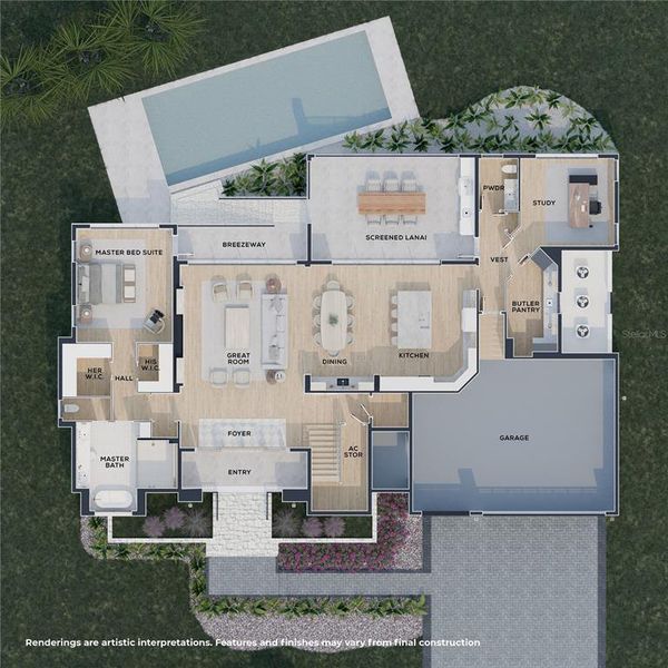 2D floor plan layout of this home in , Tampa, FL (Image 2). 2D floor plan layout of this home in , Tampa, FL (Image 2).