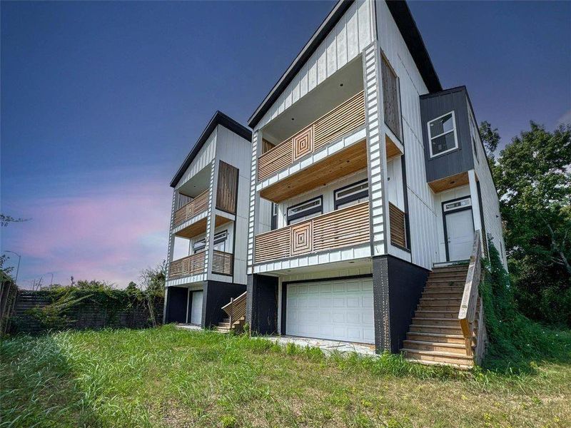 Exterior details and patio area of a home in , Houston (Image 1). Exterior details and patio area of a home in , Houston (Image 1).
