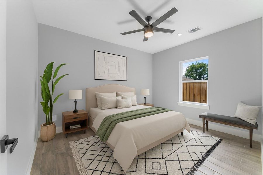 Second Bedroom virtually staged.