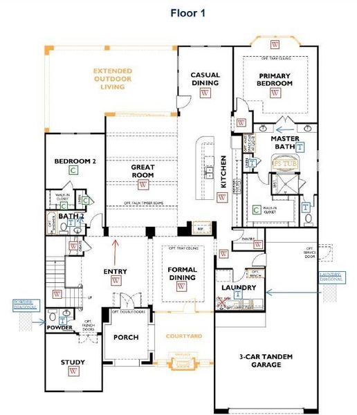 2D floor plan layout of this home in , Manvel, TX (Image 5). 2D floor plan layout of this home in , Manvel, TX (Image 5).