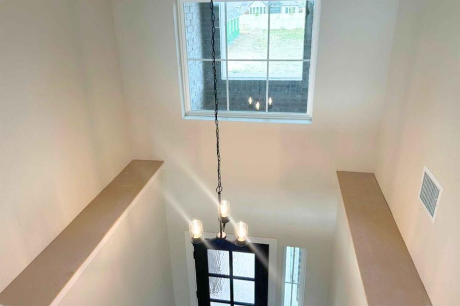 Detailed view of a chandelier