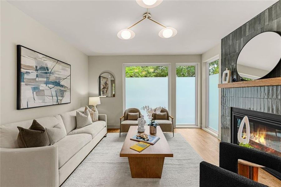 Furnished interior view inside a new home in , Atlanta (Image 23).