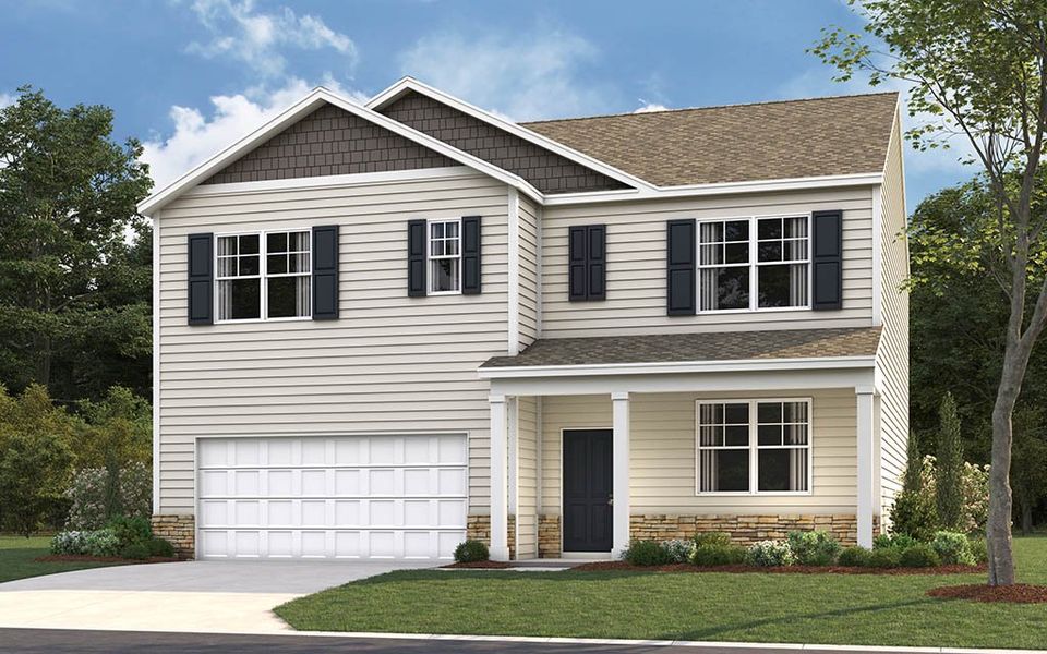 Representative exterior photo of a completed home built from the Hayden by D.R. Horton in Isabel Estates, Knoxville, TN (Image 20).