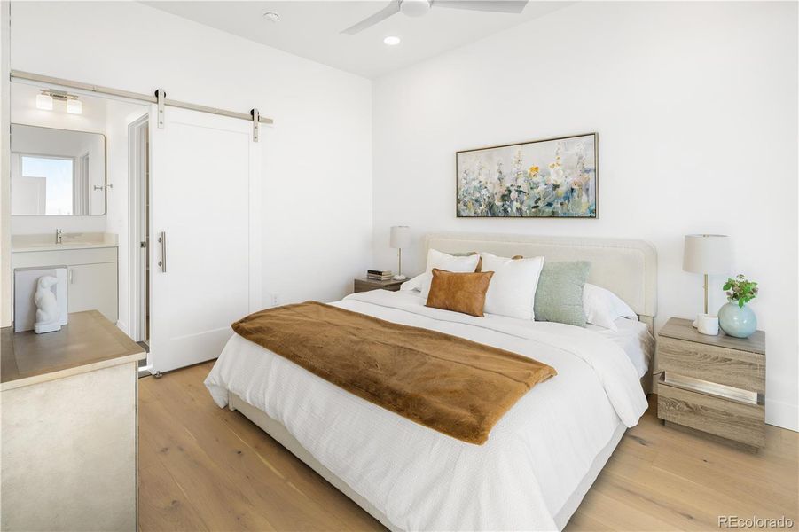 Furnished interior view inside a new home in , Denver (Image 34).