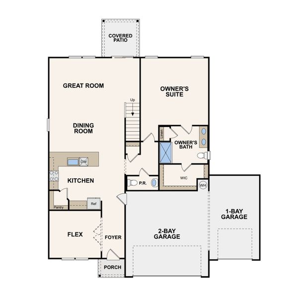 2D floor plan layout of this home in Highland Reserves, Pleasant View, TN (Image 4).