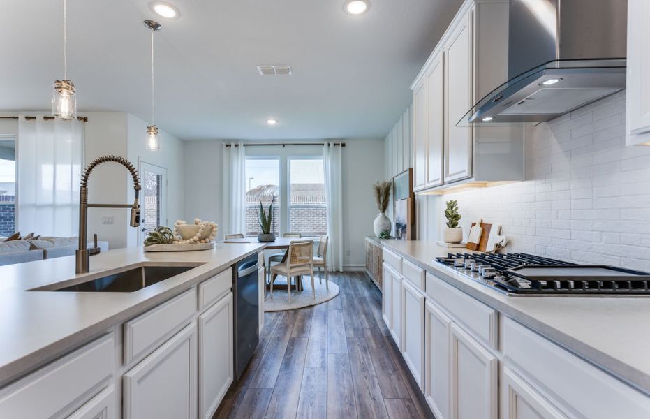 View of dining area from kitchen