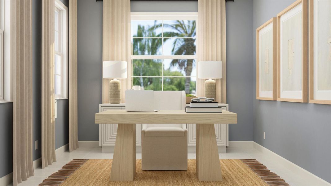 Furnished interior view inside a new home in Estates of Boynton Waters, Boynton Beach (Image 7).