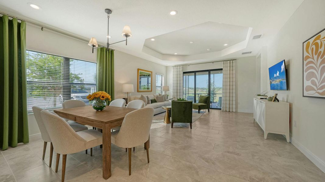 Furnished interior view inside a new home in Vistera of Venice Real Estate and Homes for Sale in Venice, FL - Neal Communities, Nokomis (Image 6). Furnished interior view inside a new home in Vistera of Venice Real Estate and Homes for Sale in Venice, FL - Neal Communities, Nokomis (Image 6).