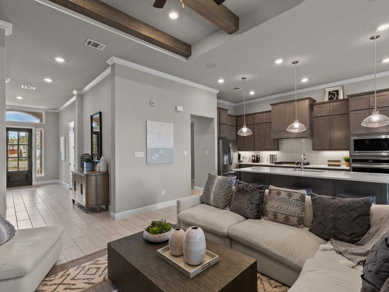 Representative furnished interior of a home built from the The Garner A by Davidson Homes LLC in The Reserve at Potranco Oaks, Castroville (Image 11).