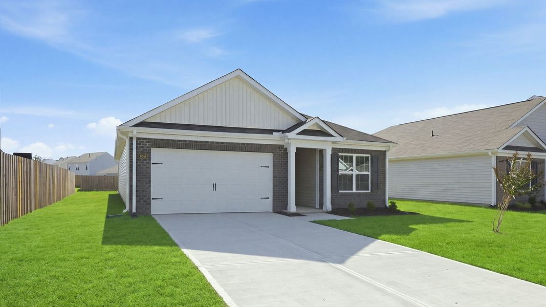 Front exterior of a new home in Madeline Farm, New Bern, NC, highlighting curb appeal (Image 20).