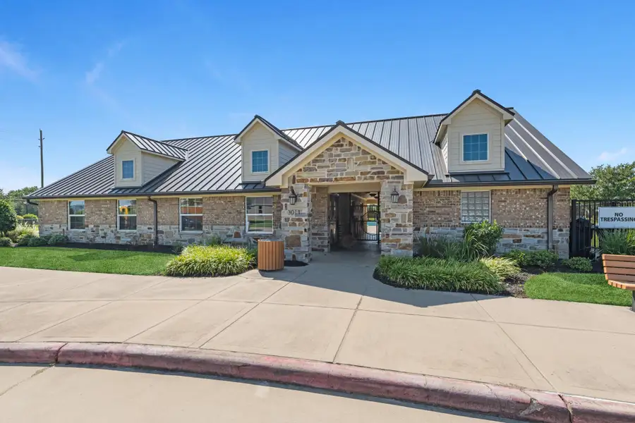 Front exterior of a new home in Morton Creek Ranch, Katy, TX, highlighting curb appeal (Image 12).