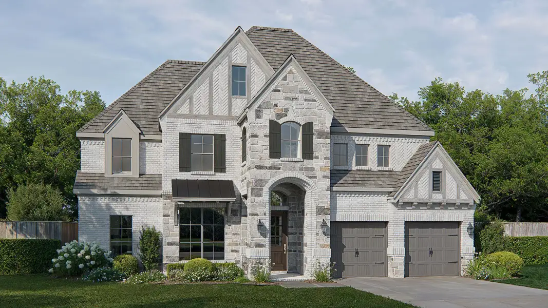 Representative exterior photo of a completed home built from the 3399W by Perry Homes in Briarley, Montgomery, TX (Image 2).