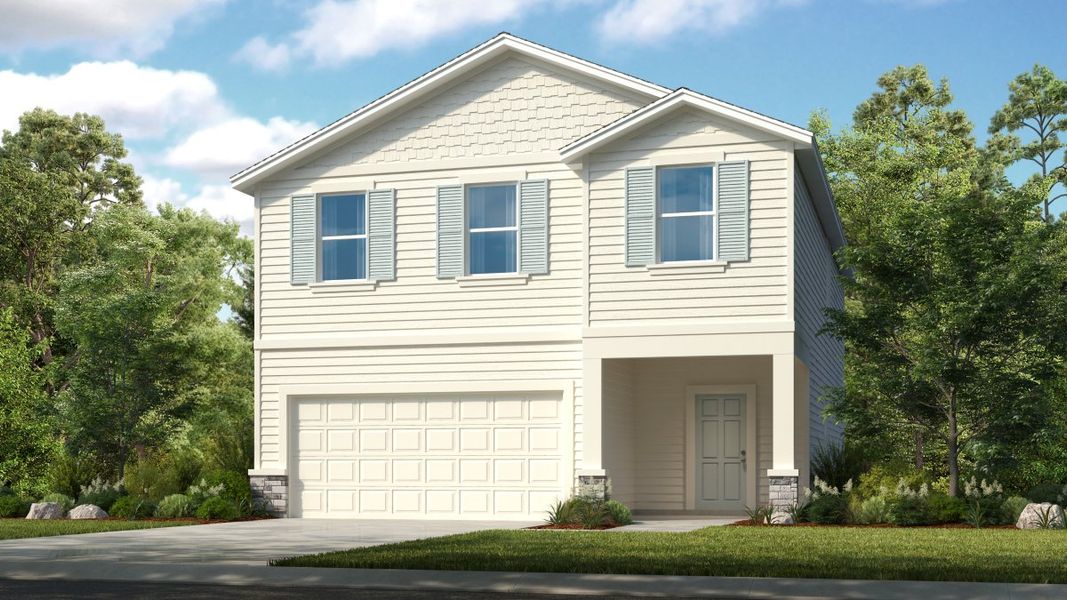 Representative exterior photo of a completed home built from the Eagle by Taylor Morrison in Coopers Meadow, Jacksonville, FL (Image 3).