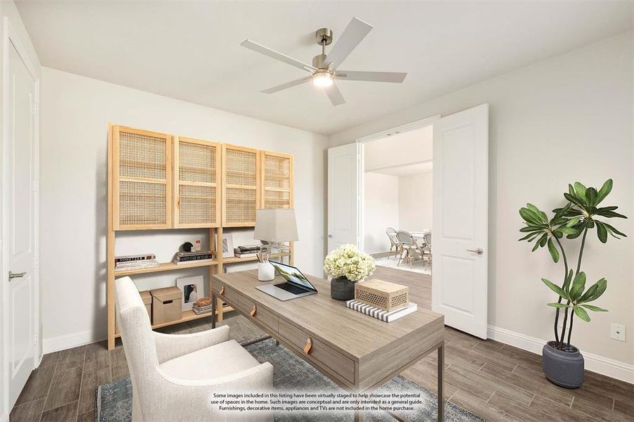 Furnished interior view inside a new home in Sunrise at Garden Valley, Waxahachie (Image 16).