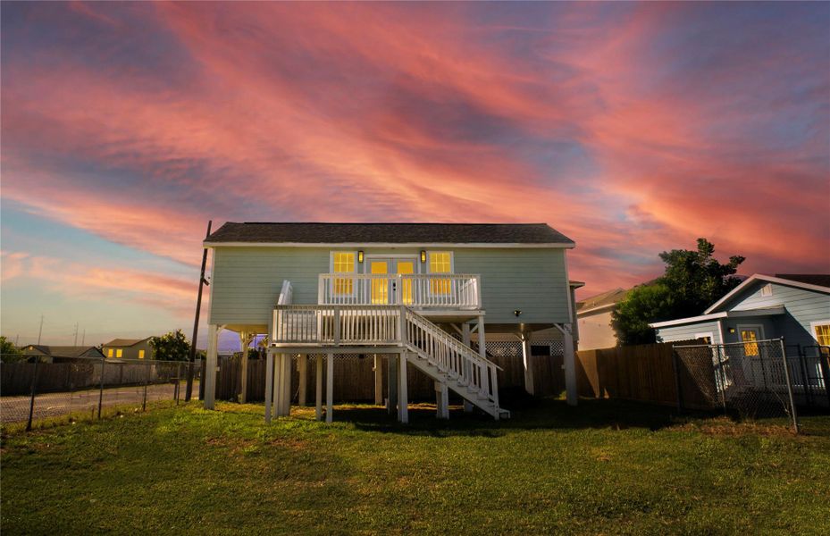 Exterior details and patio area of a home in , Galveston (Image 1). Exterior details and patio area of a home in , Galveston (Image 1).