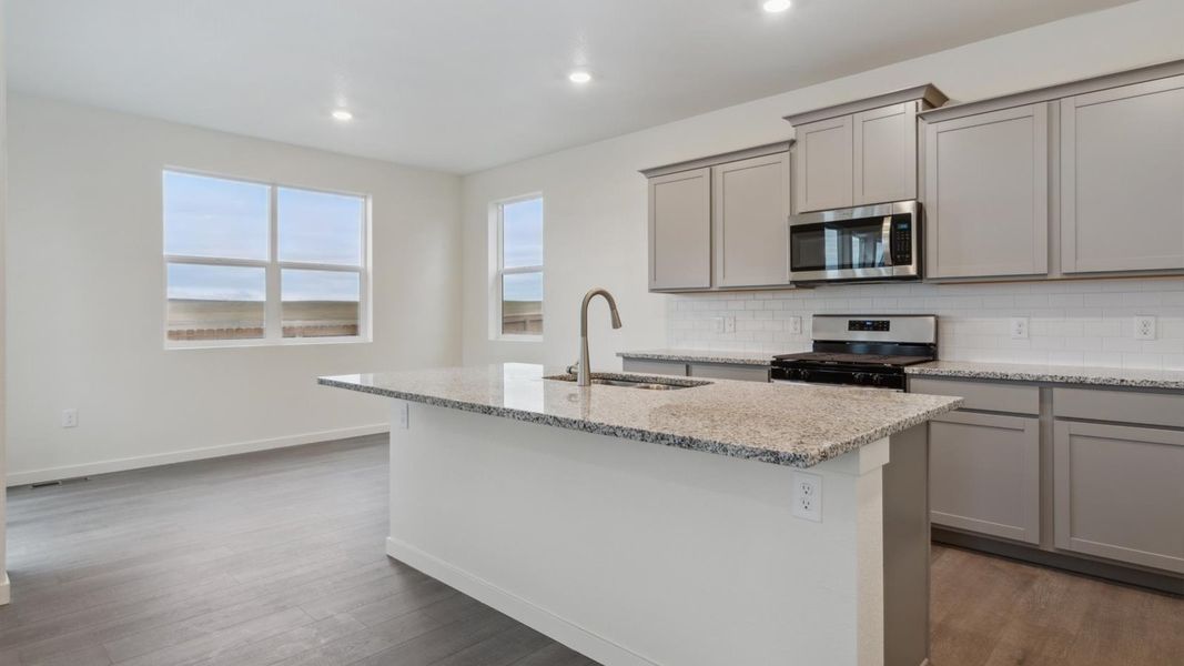 Representative furnished interior of a home built from the EDMON by D.R. Horton in The Ridge at Lorson Ranch, Colorado Springs (Image 8). Representative furnished interior of a home built from the EDMON by D.R. Horton in The Ridge at Lorson Ranch, Colorado Springs (Image 8).