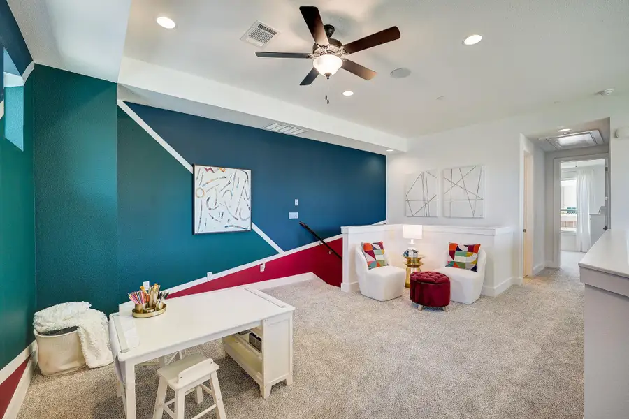 Furnished interior view inside a new home in Center 45, Round Rock (Image 24).