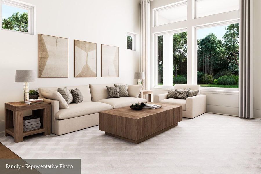 Furnished interior view inside a new home in The Highlands - Grove Collection, Porter (Image 6).
