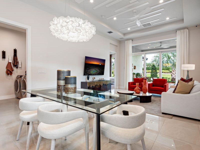 Furnished interior view inside a new home in PGA Village Verano, Port St. Lucie (Image 17).