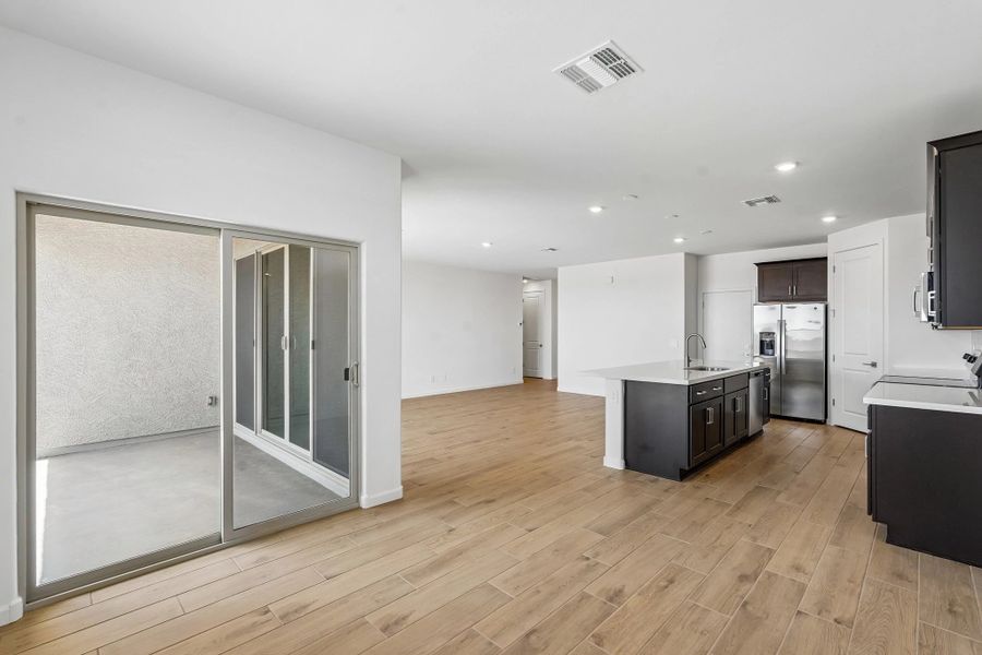 Dining into kitchen and great room