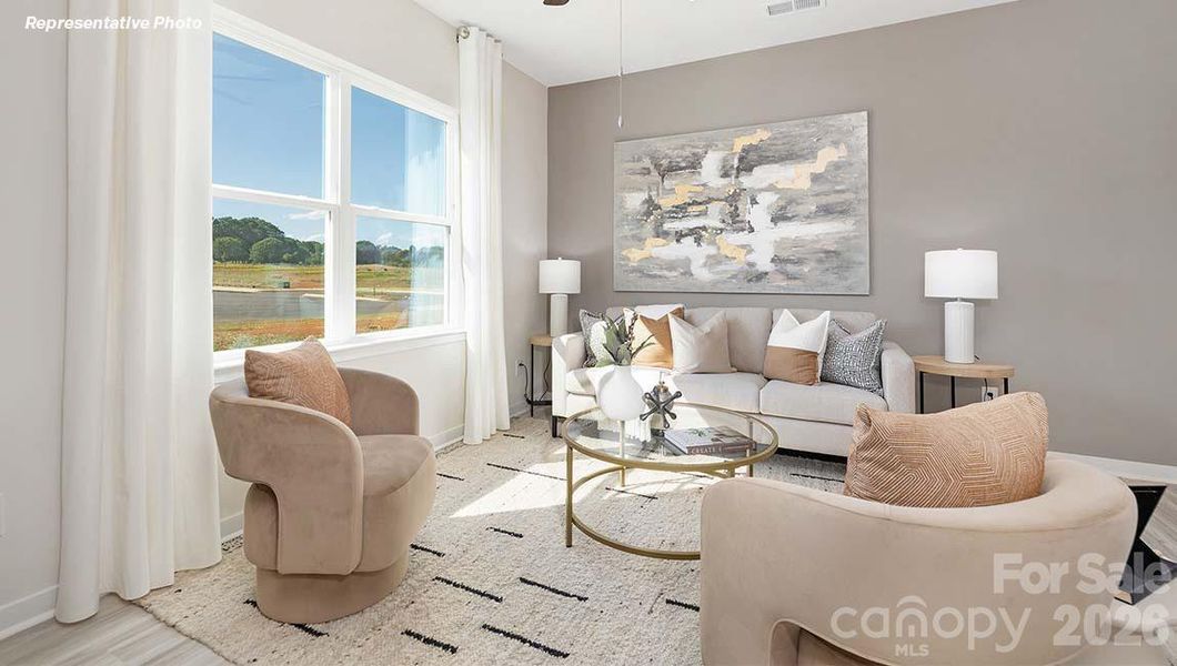 Furnished interior view inside a new home in The Townes at Troutman, Troutman (Image 16).