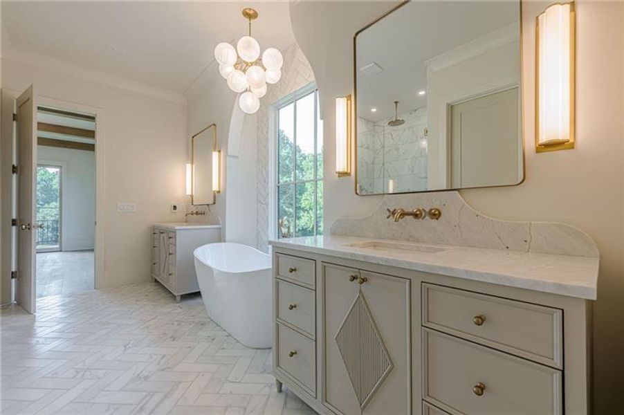 Furnished interior view inside a new home in , Canton (Image 10).