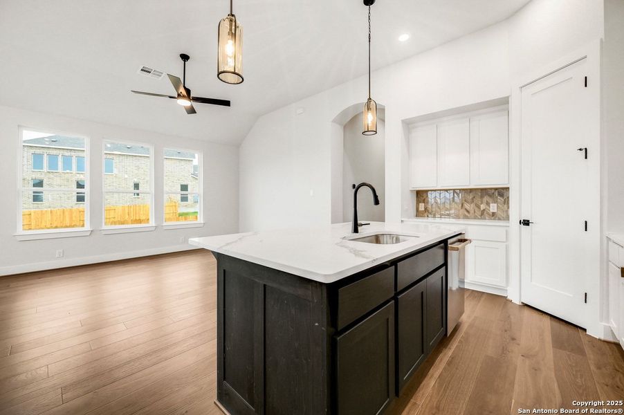 Furnished interior view inside a new home in Homestead, Schertz (Image 8). Furnished interior view inside a new home in Homestead, Schertz (Image 8).