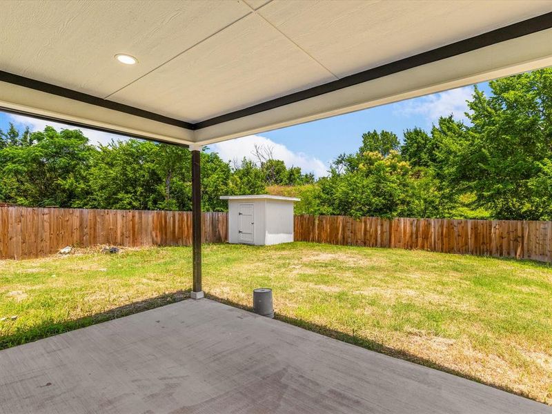 Exterior details and patio area of a home in , Fort Worth (Image 3). Exterior details and patio area of a home in , Fort Worth (Image 3).