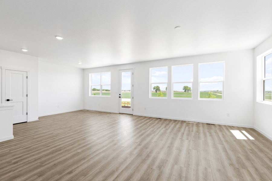 Representative unfurnished interior of a home built from the Bloom Series - Violet by Brightland Homes in Granary, Johnstown (Image 12). Representative unfurnished interior of a home built from the Bloom Series - Violet by Brightland Homes in Granary, Johnstown (Image 12).