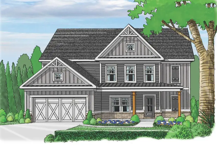 Representative rendering of the exterior for the (GA)The Hayden | Front Entry by Reliant Homes (Image 3).