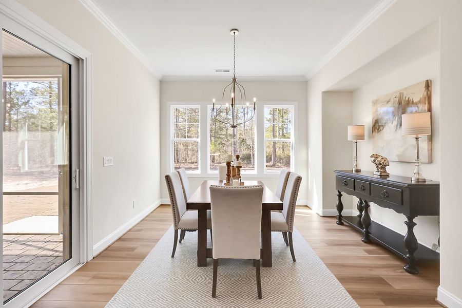 Furnished interior view inside a new home in Compass Pointe, Leland (Image 16). Furnished interior view inside a new home in Compass Pointe, Leland (Image 16).